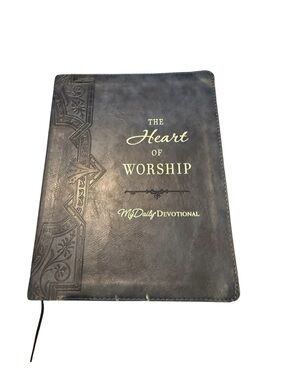 The Heart of Worship My Daily Devotional - Dark Blue Faux Leather Cover